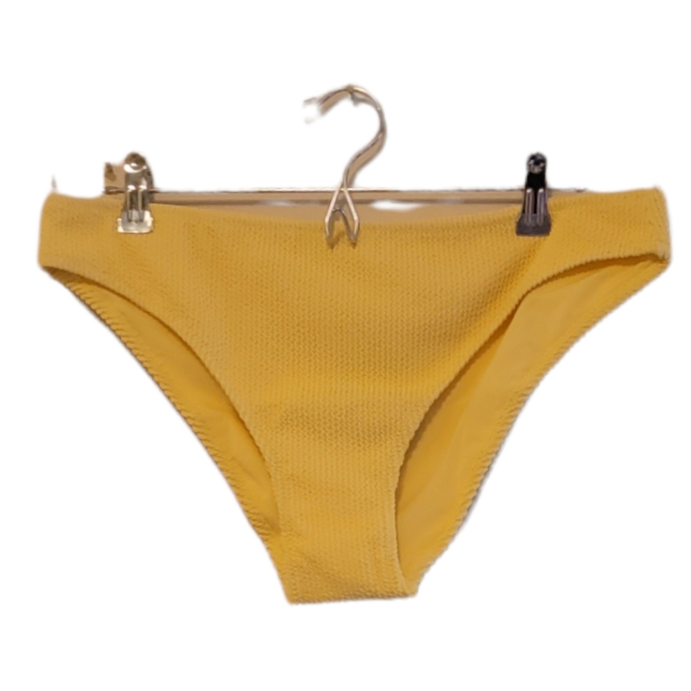 Yellow H&M Women's Ribbed Bikini Bottom